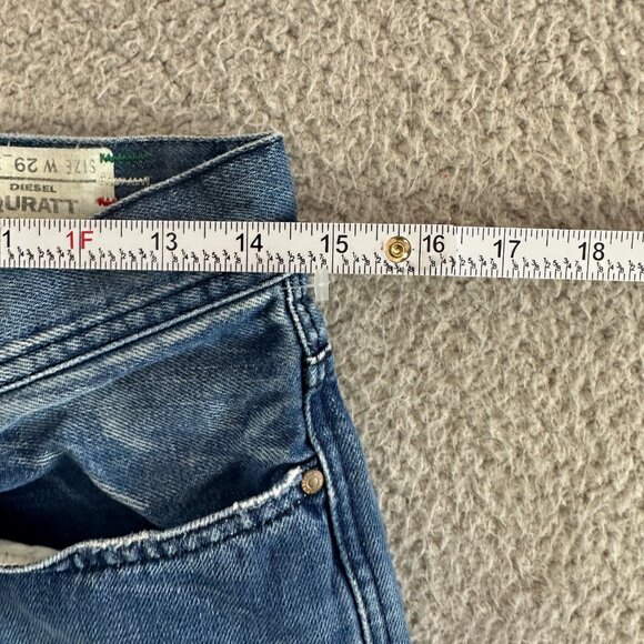 Diesel Quratt Jeans Ligth Wash Denim Button Fly Made In Italy - Picture 3 of 16